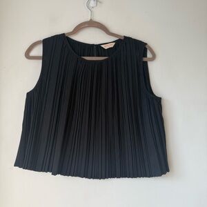Gorman Black Pleated Cropped Tank Top 8